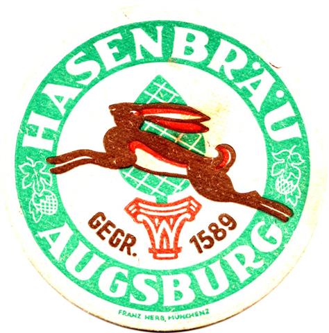augsburg a-by hasen grohase 4a (rund215-gegr 1589-franz herb in grn)